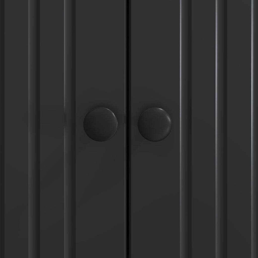 Sideboard Black 66 x 34.5 x 90 cm Particleboard