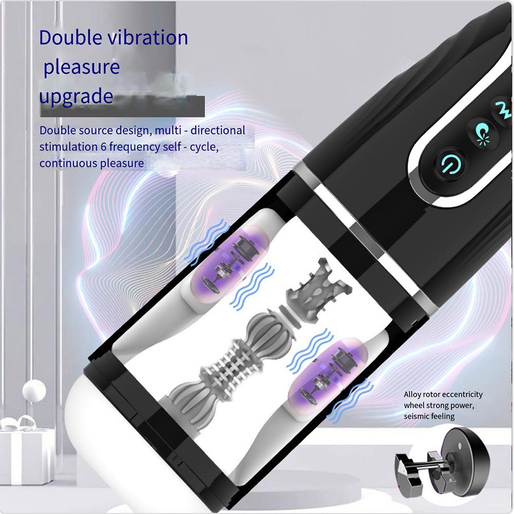 Automatic Masturbator for Men Sucking Vibrating Real Pussy Blowjob Machine Male Sex Toy Men Masturbation Cup Adult Goods for Men