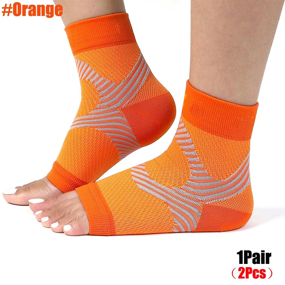 1 Pair Plantar Fasciitis Socks Arch Support Compression Sleeve Toeless Foot Pain Relief Night Splints