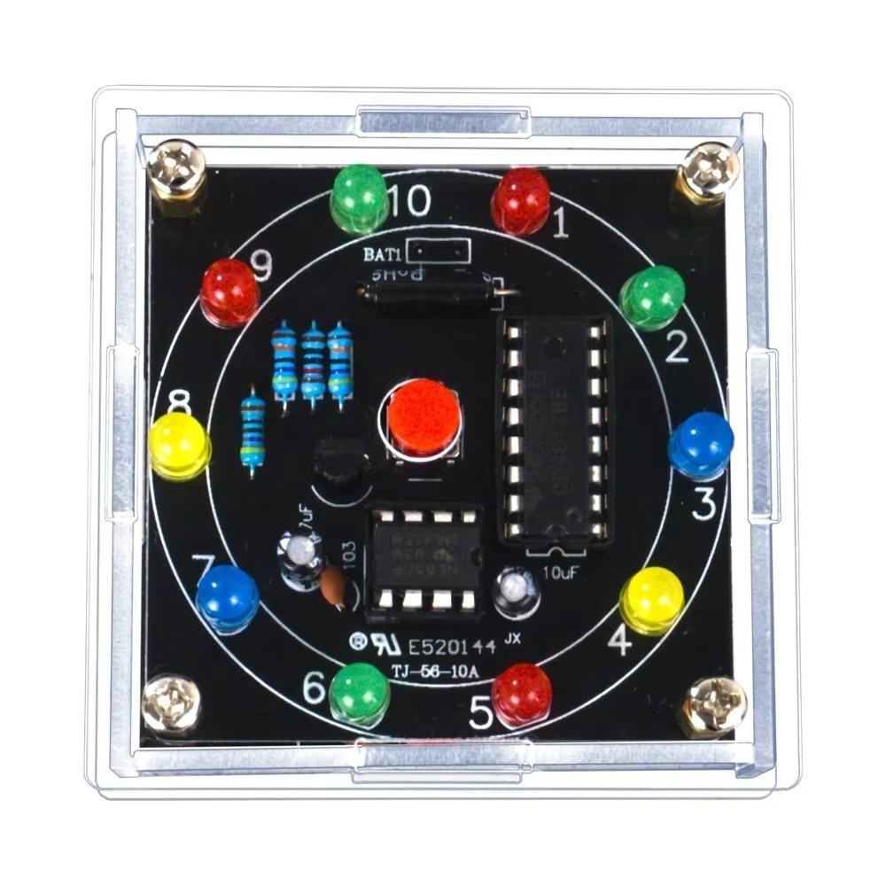 CD4017 DIY LED Light Lucky Wheel LED Rotating Flashing Circuit Beginner's Project