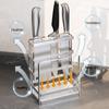 knives holder304 stainless steel knives holder with Drip Top panfor kitchen over the sinkKnife Block Cutting Board Organizer for Home