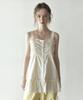HANE Tiered Stripe Sleeveless_Cream Beige