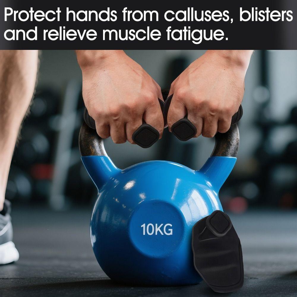 1 Paar ergonomische Gewichtheber-Griffe elastische Silikon-Handflächen-Griffe Trainings-Fitnessstudio-Handschuhe Klimmzüge