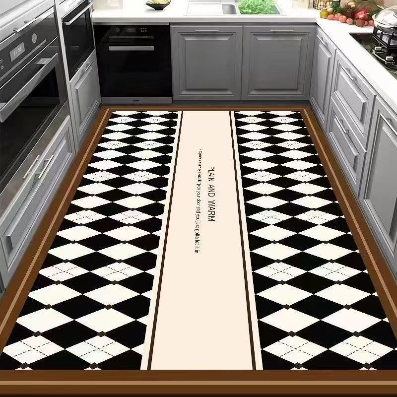 Teppich für Küche PVC Bodenmatte Wasserdicht Lederteppiche Langer Läufer Ölfest Rutschfest Fußmatten Japanische Heimdekoration Teppiche