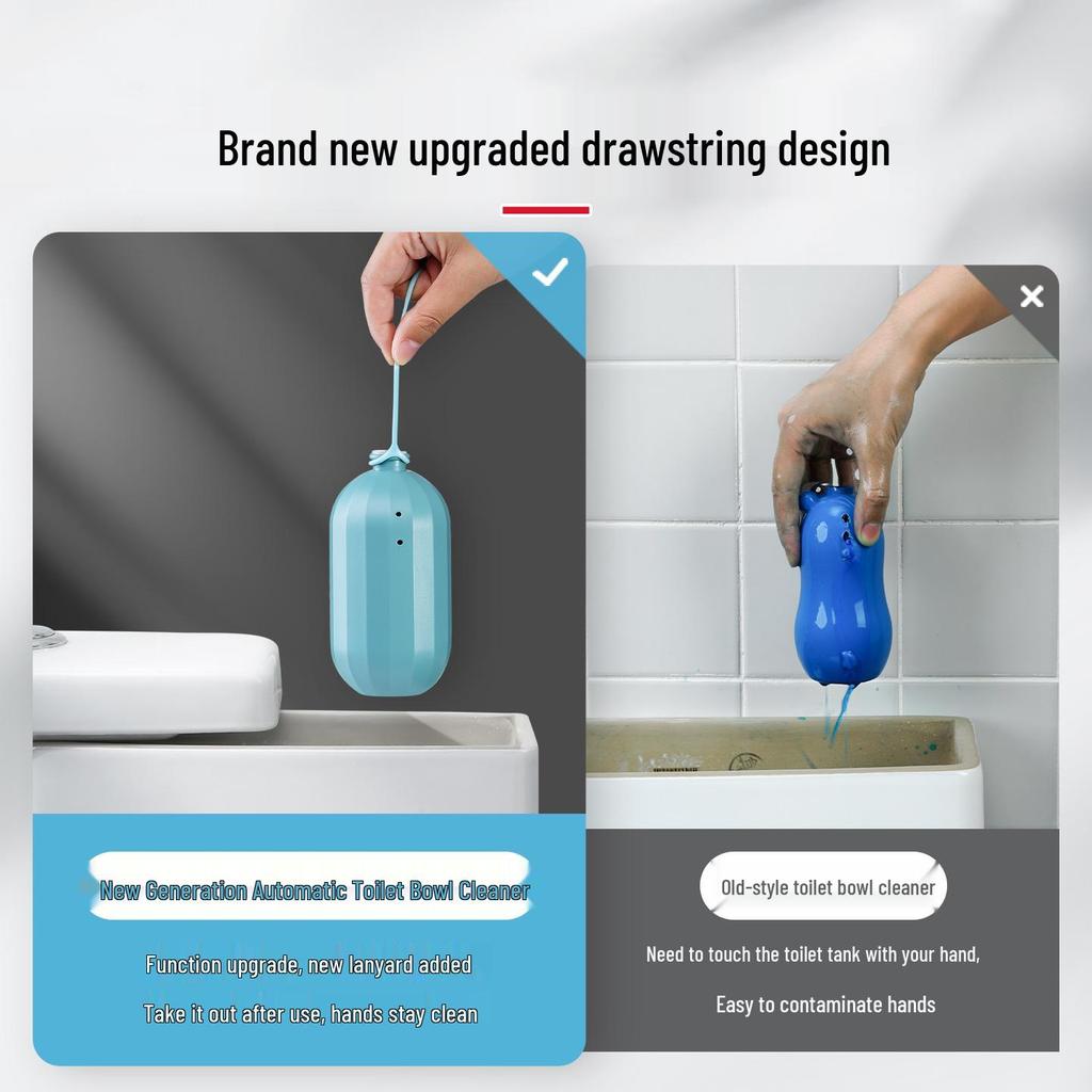 Japanese Automatic Toilet Cleaner & Deodorizer: Blue Bubble Scent, Long-Lasting Fragrance, Odor Removal