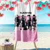 BLACKPINK Print Strandtuch, Großes Weiches Schnelltrocknendes Handtuch für Strand Camping Schwimmen