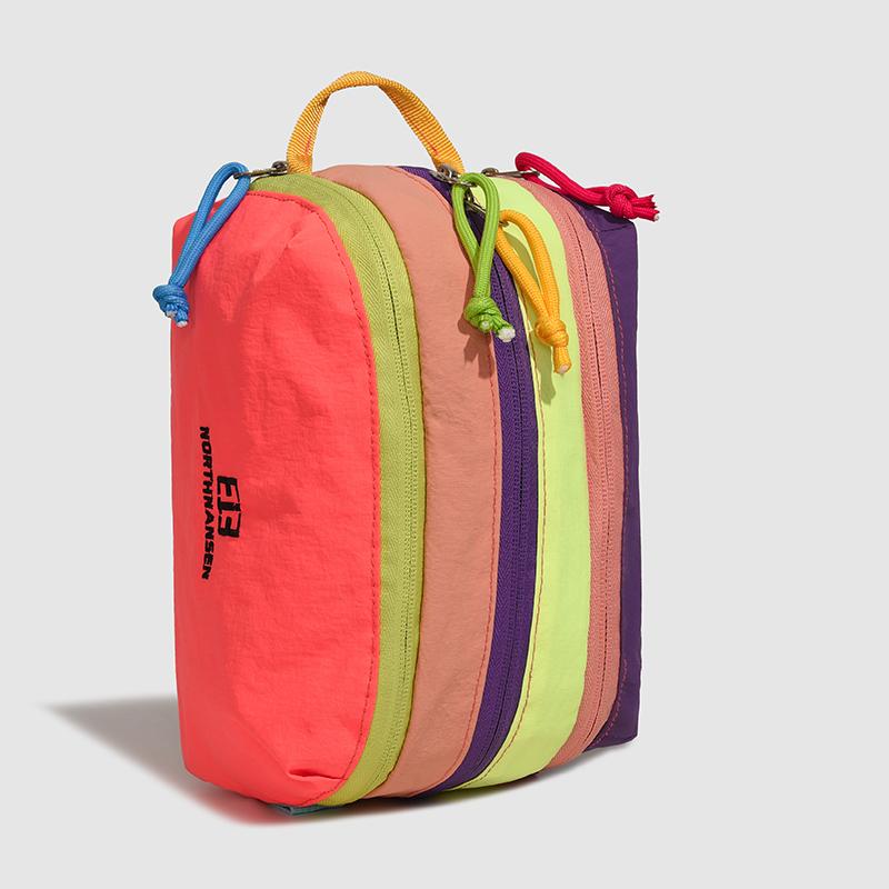 Spliced Contrast Shoulder Bag Multi-compartment Large Capacity Waterproof Crossbody Bag