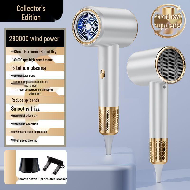 High-Speed Silent Hair Dryer with Negative Ion Technology for Quick Drying at Home or Salon