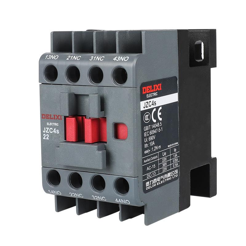 Delixi JZC4s-22 Intermediate Relay, 220V/380V, 2 NO/2 NC Contacts