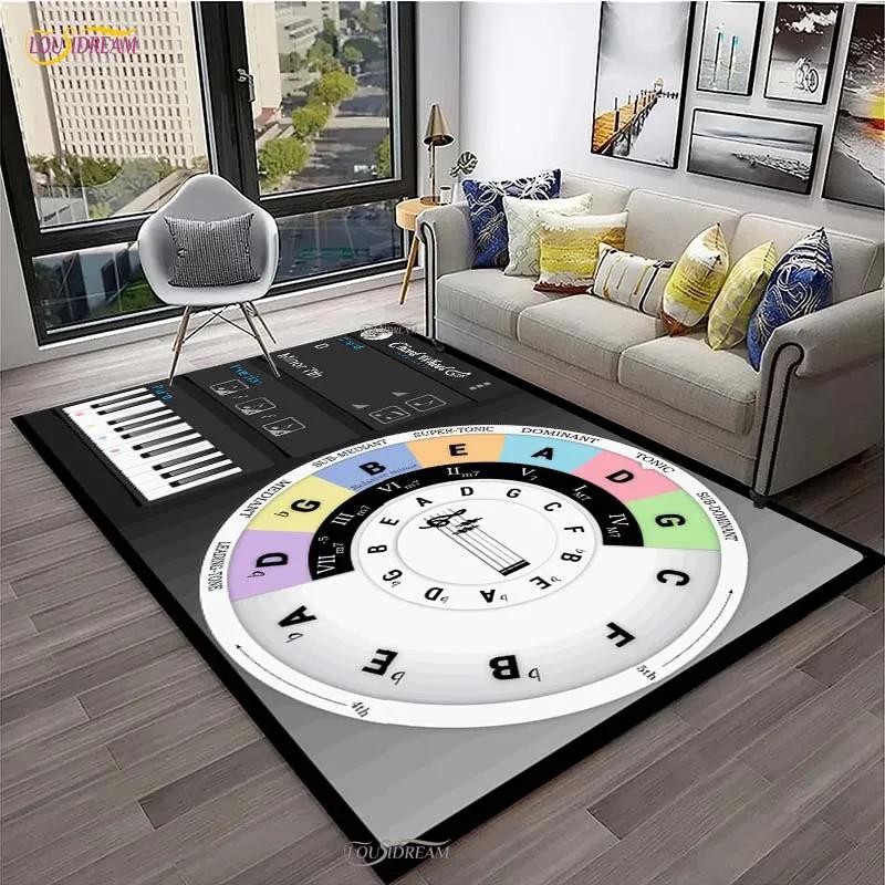 

Music Basic Guitar Chord Theory Chart Piano Carpet for Living Room Bedroom Rugs Kitchen Unslip Floor Mat Alfombra Birthday gift 40x60cm
