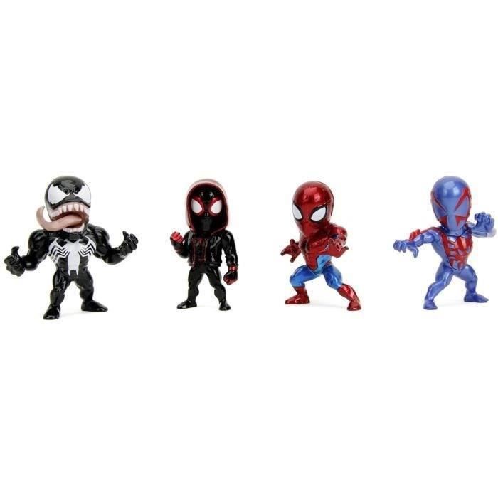 Jada - Figurine Marvel - Set 4 pièces Spiderman - Métal - 6cm - Dès 8ans