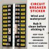 2 Set 129pcs/set New Circuit Breaker Sticker Weatherproof Circuit Breaker Labels