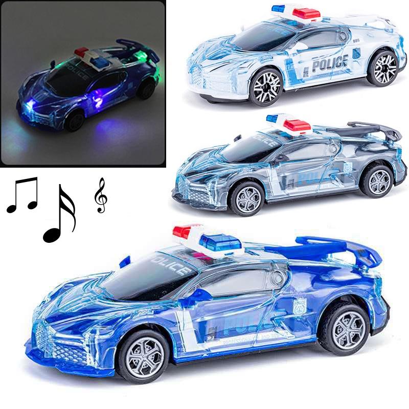 Trägheitsspielzeug Polizeiauto mit Licht und Musik für Jungen