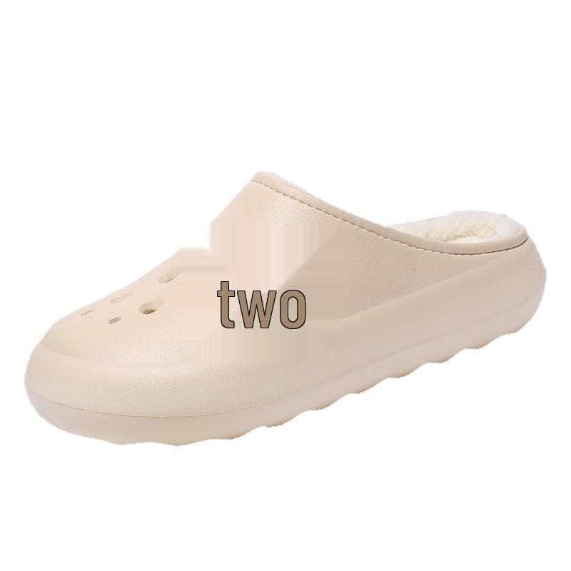 2025 Winter EVA Couple's Cotton Slippers: Indoor Warm Shoes with Thick Sole and Velvet-Lined Holes