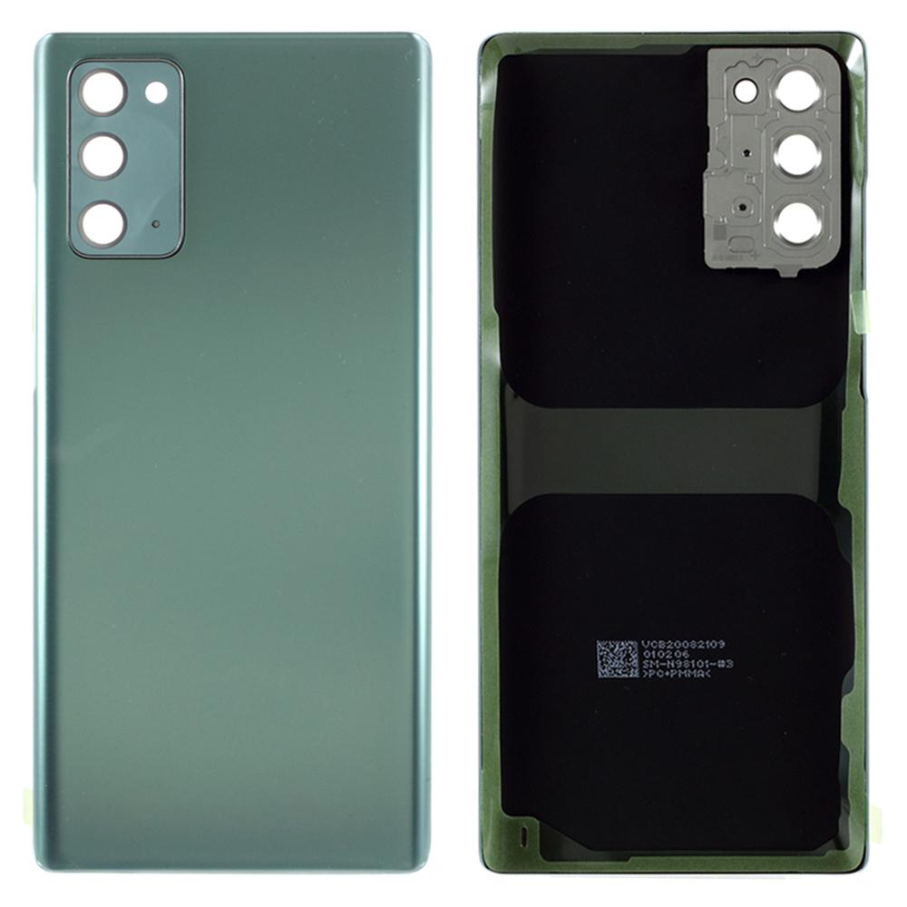 

Для Samsung Galaxy Note20 N980/Note20 5G N981 Кришка акумуляторного відсіку з клейкою наклейкою+Захисне скло камери (Без логотипу) Green