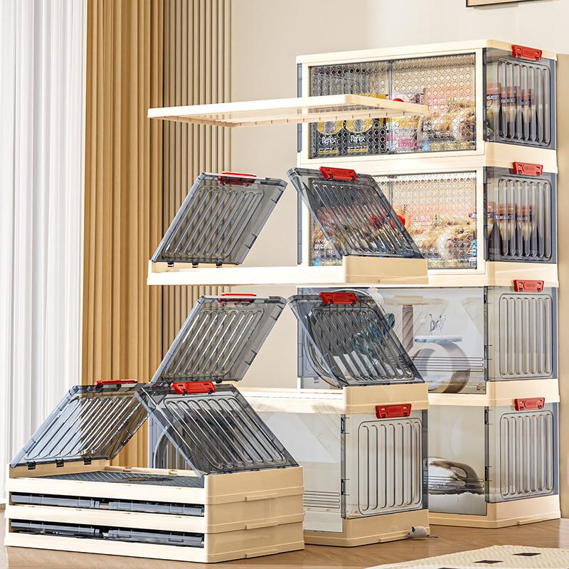 In-Stock Multi-layer Foldable Transparent Cat Bed & Toy Storage Cabinet