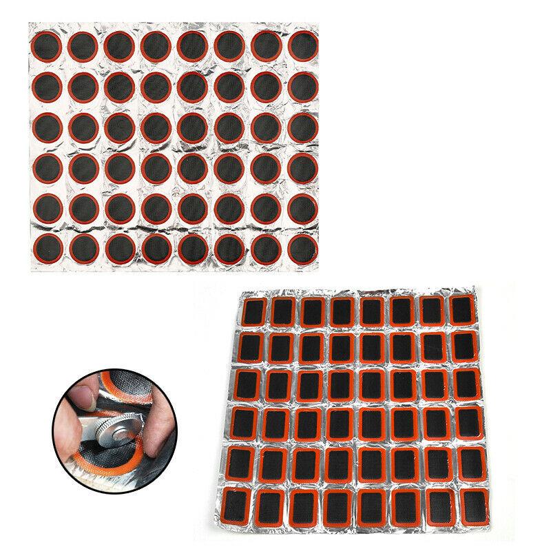 48 Stück Auto Reifenflicken Rund Quadratisch Gummi Flickenstück für Schlauchboote Motorrad Fahrrad Fahrrad Reifen Schlauch Reifenpanne Reparaturwerkzeuge 25/35mm