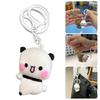 Magnetic Closure Panda Keychain Pendant Decoration Cute Cartoon Design Backpack Charm Gift for Students 1pc/2pcs