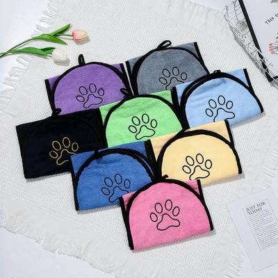 Serviette pour animaux de compagnie Bain pour chat Serviette de bain absorbante à séchage rapide Chien grande taille Serviette épaissie Artéfact de séchage Fournitures de nettoyage