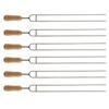 6pcs Stainless Steel U-Shaped Barbecue Brazing Fork Needle Grilling Skewers BBQ Tools