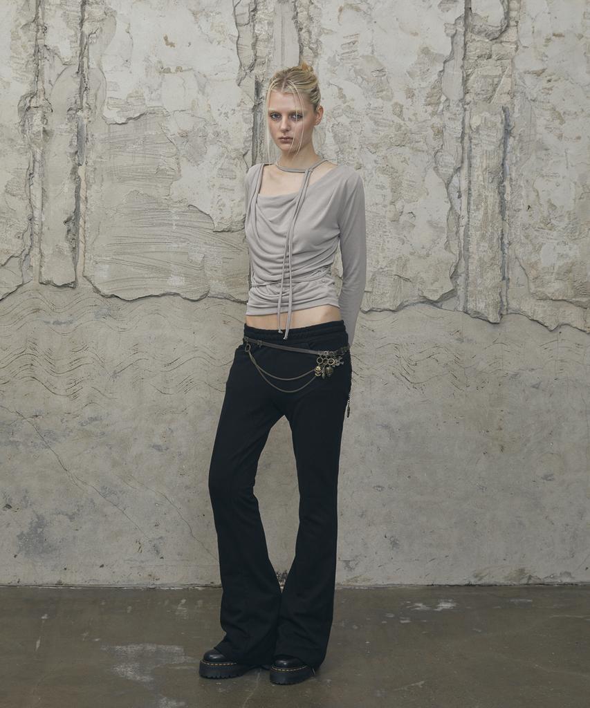 VOONT Drape Strap Tie Long Sleeve (Beige)