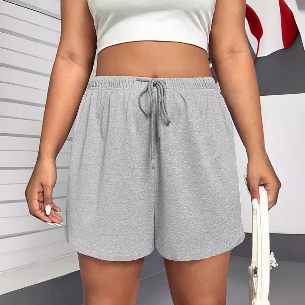 Women's shorts Solid color Fashion Drawstring Pants Outdoor Sports Shorts