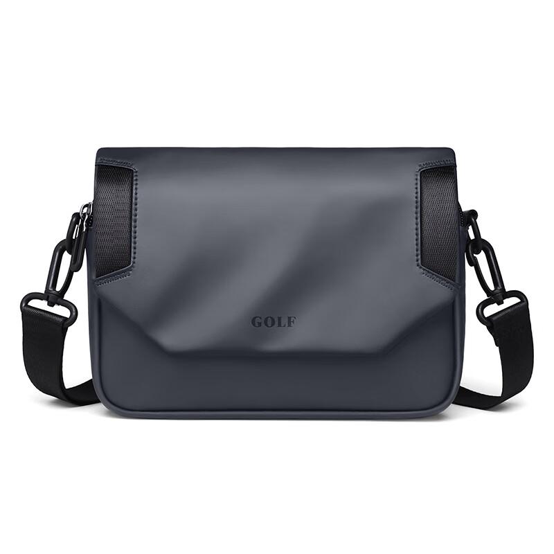 GOLF Shoulder Bag with Flip Cover, Crossbody Bag, Water-Resistant Commuter Bag, Sport Messenger Bag, Grey