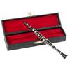 Gold Plated Clarinet Model Miniature Clarinet with Stand and Case Desk Decoration Music Scene Accessory Enduring