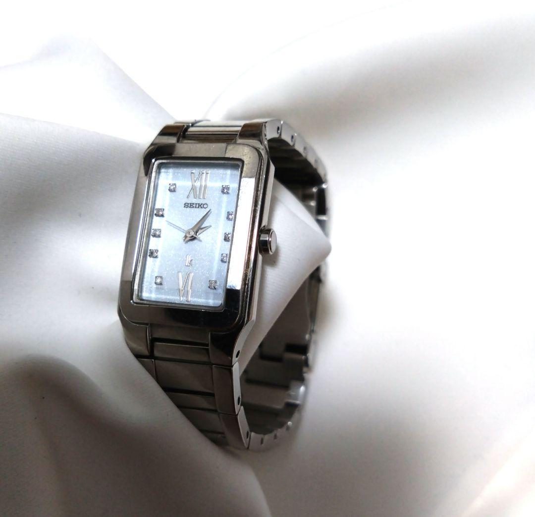 

[USED] Extremely rare SEIKO Lucia cut glass watch with 10 diamonds. Battery replaced.