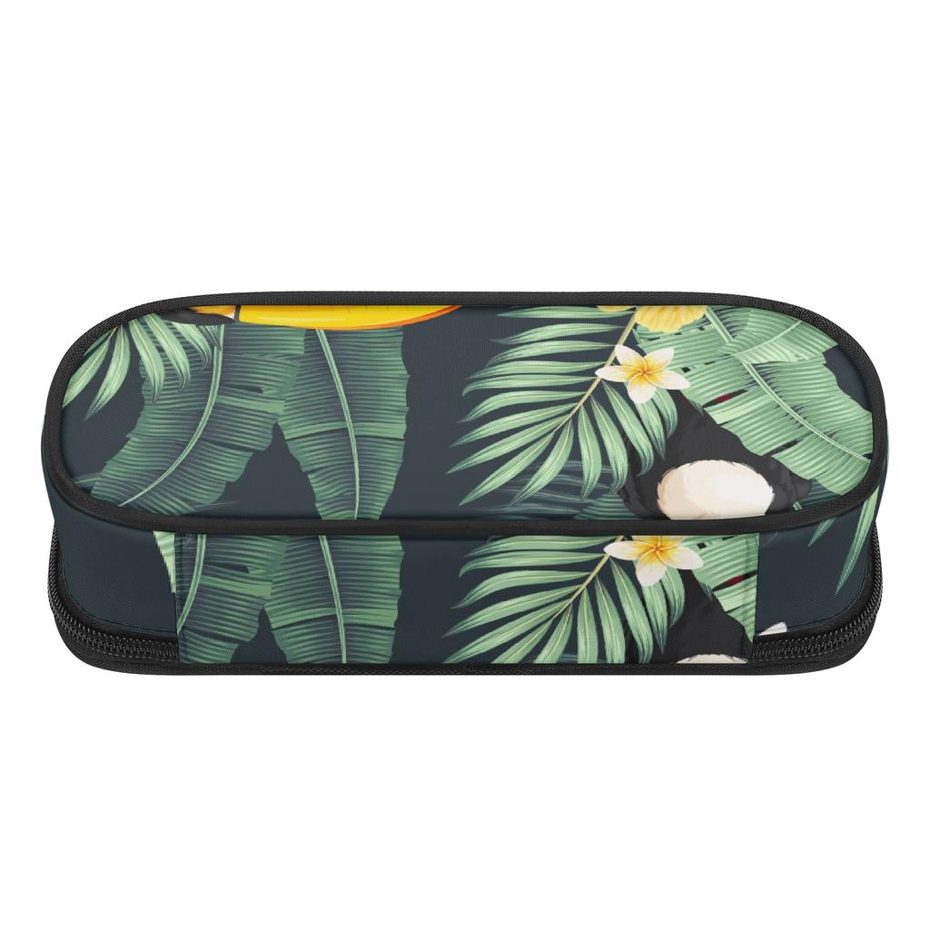 Pencil Pouch 300D Polyester Large Capacity Zip Around Closure with Mesh Pocket Removable Divider and Pen Slots for Everyday Study