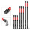 Impact Screwdriver Bit with Magnetic for Electrician Screw Driver 65mm/110mm/150mm Slotted Head 1/4inch Hex Shank