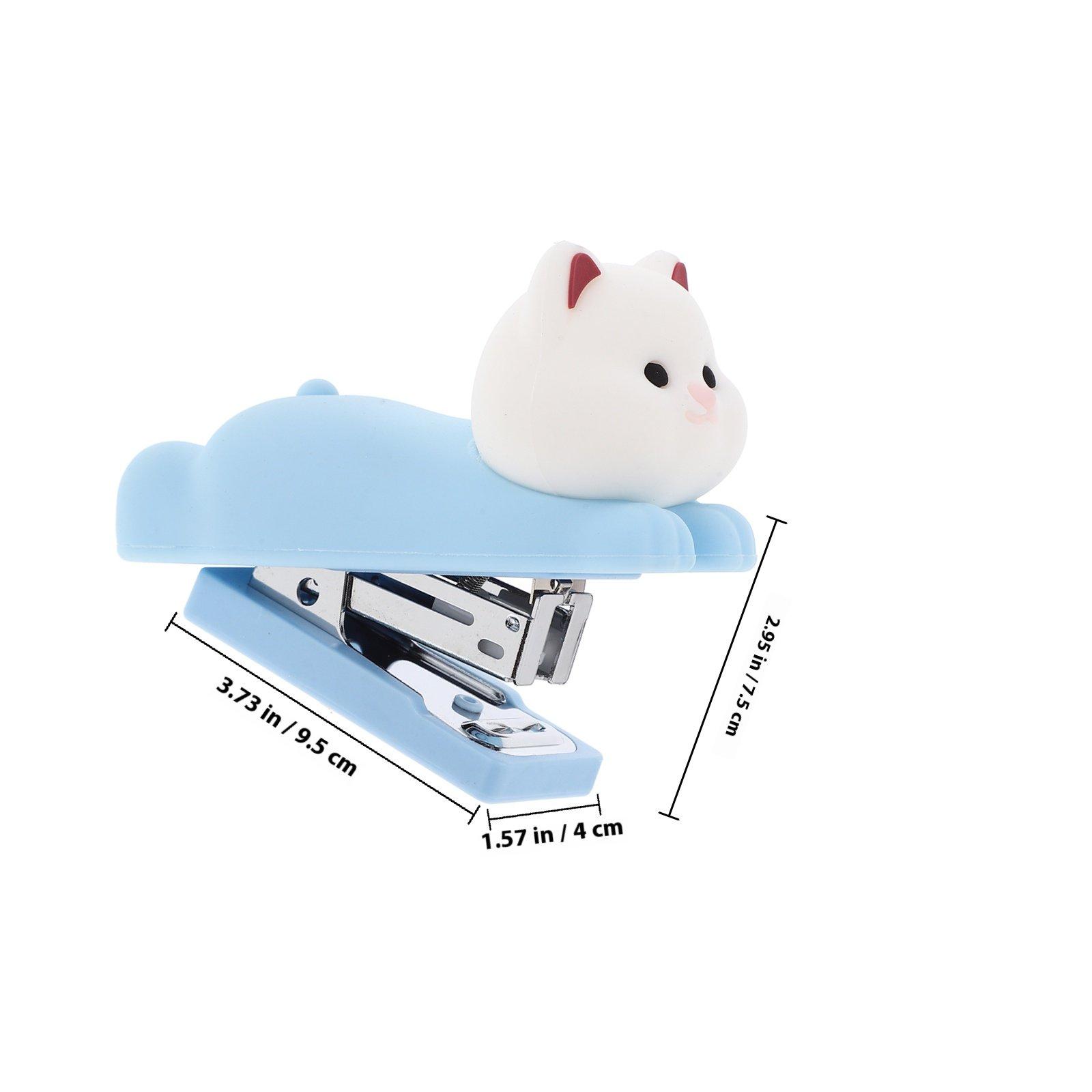 

Desktop Stapler Cute Dog Design Compact Animal Shaped Stapler for Office School Stationery Supplies Portable Paper Fastener Gray синий