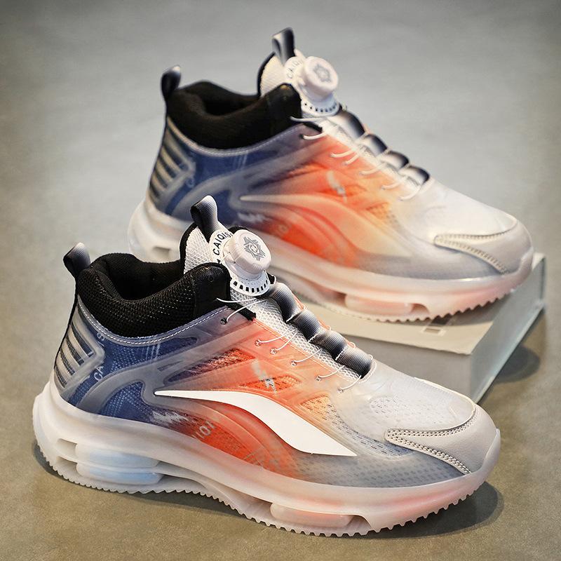 Men's sports shoes autumn new non-slip breathable versatile sports shoes rotating button shoes