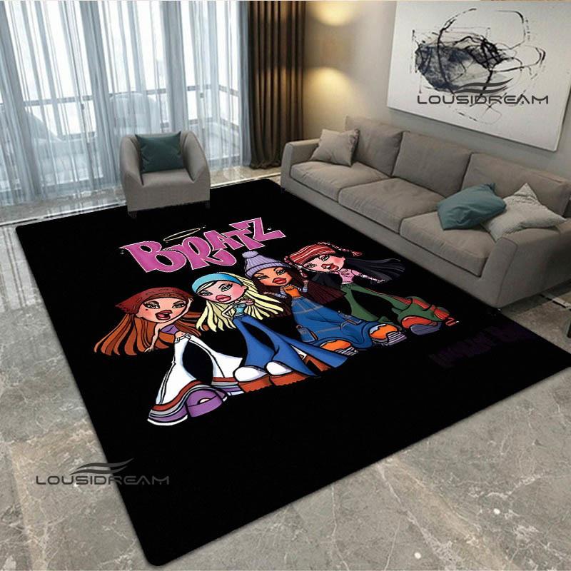Bratz kawaii printed carpet Non-slip carpet outdoor carpets area rug Home bedroom decor rug for bedroom birthday gift