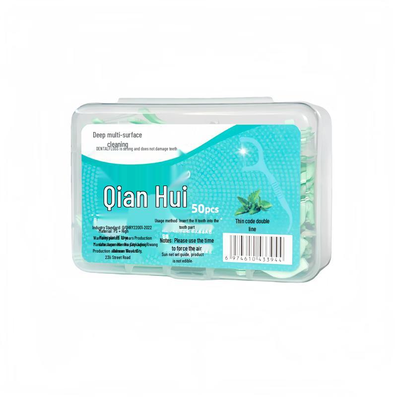 

Qianhui Disposable Mint Dental Floss 3-Pack