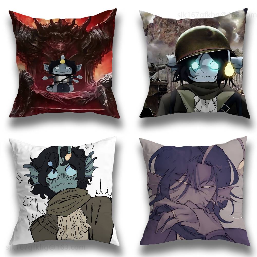 P-Pressure Sebastian Solace Pillow Case Square Double-Sided Printing Short Plush Sofa Cushion Cover Bedroom Bedside Pillow