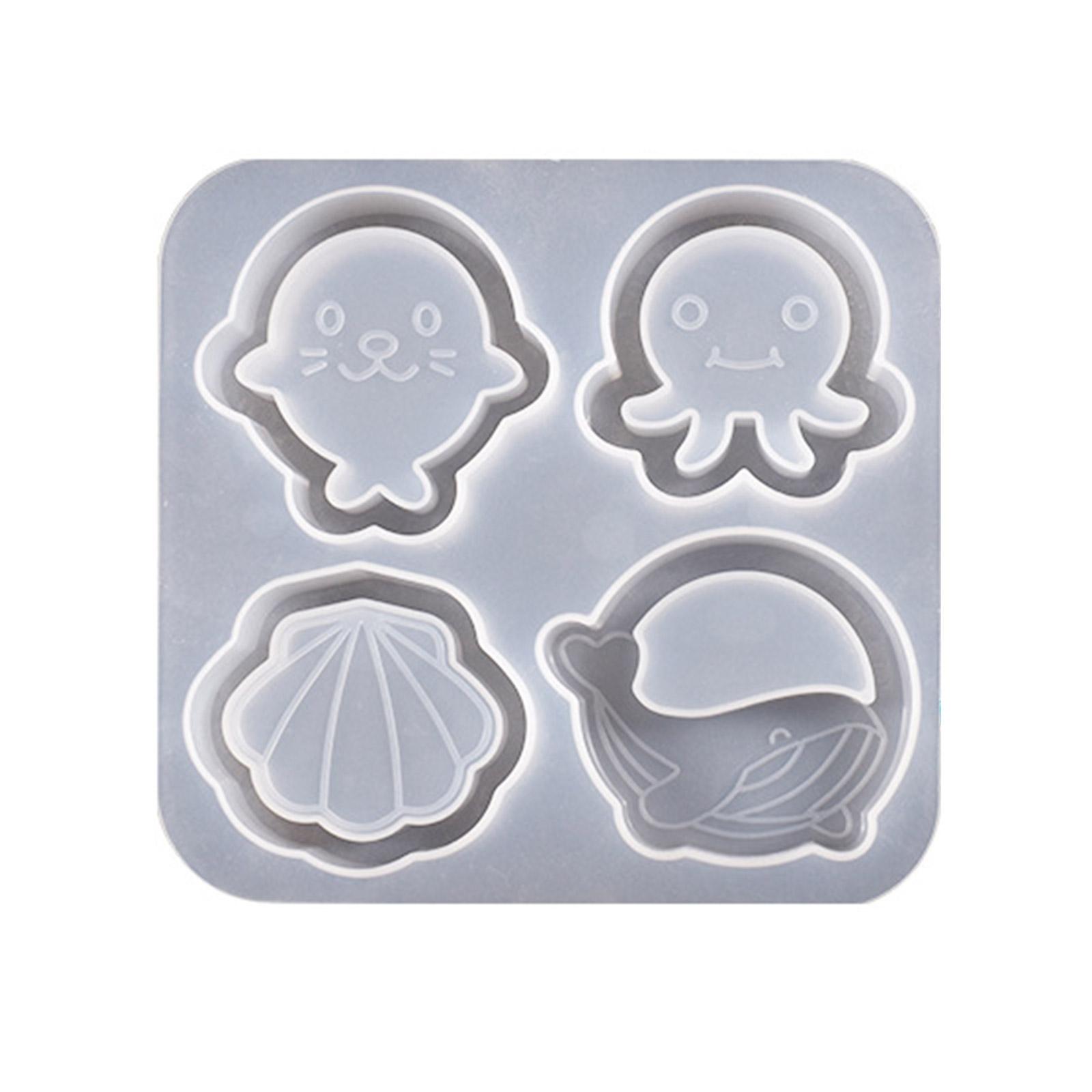 

Marine Animals Resin Shaker Molds Quicksand Keychain Mold Handmade Pendant Decoration Silicone Molds Easy to Clean