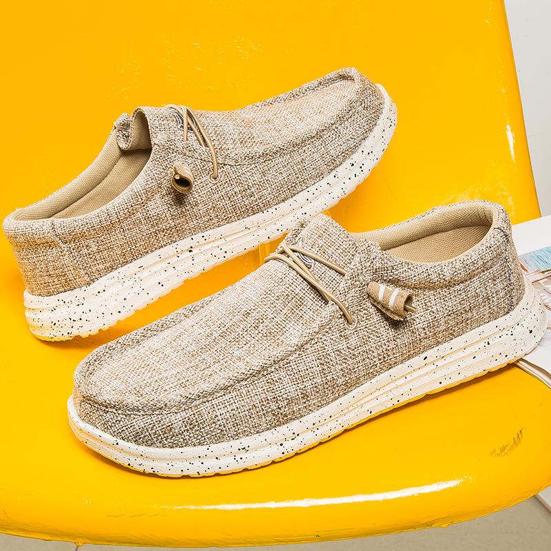 Spring and Autumn Large Size Men's Canvas Casual Shoes Men's Shoes Board Shoes Sleeve Lazy