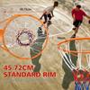 45.72cm Basketball Rim Replacement, Wall Door Mounted, Heavy Duty Flex Rim Goal with Net, Fits In-Ground & Wall-Mounted Hoops, Indoor/Outdoor (Orange)