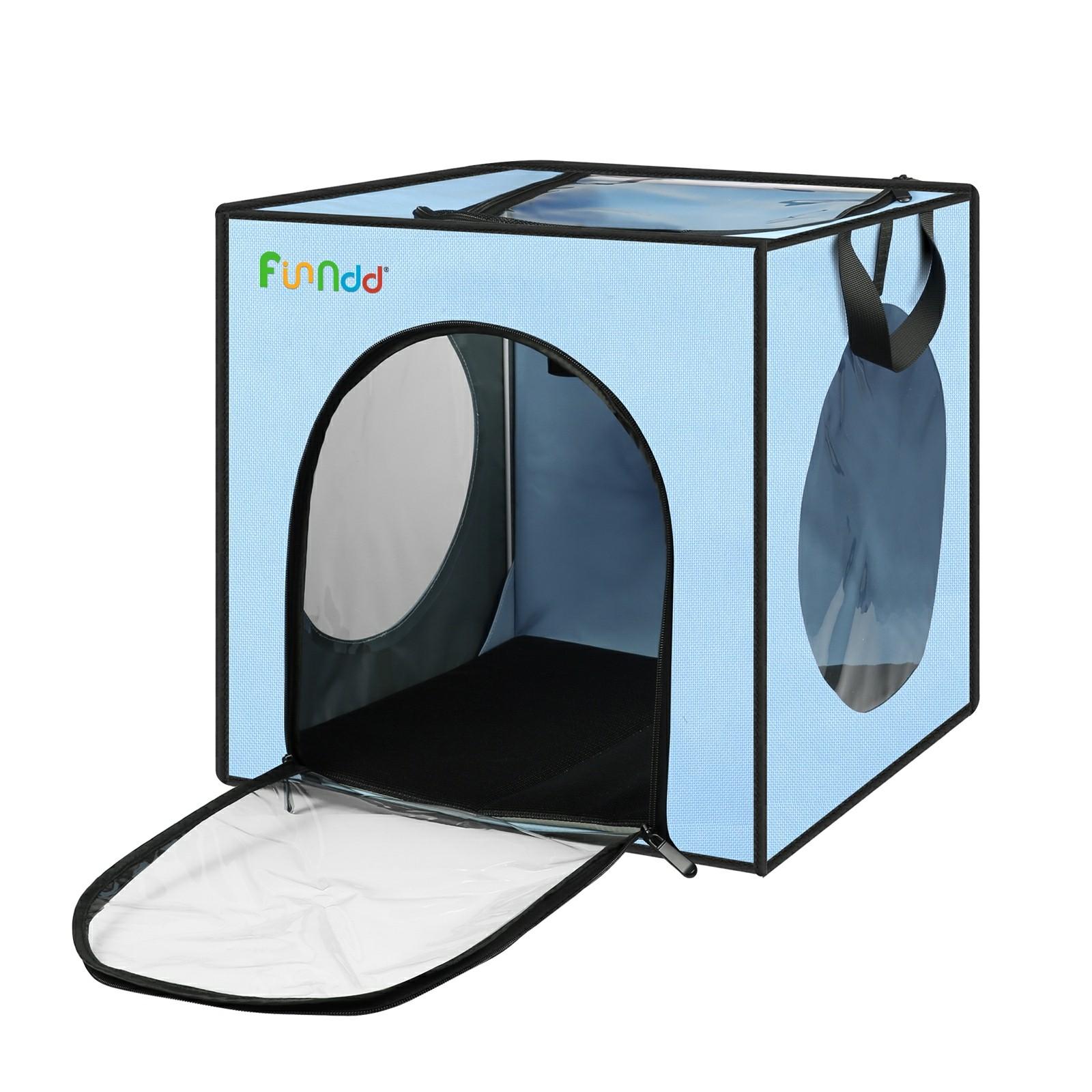 

FUNADD FA2001 600D Nylon Pet Drying Box Dog Cat Hair Blowing Dry Box with Clear PVC Window Blue