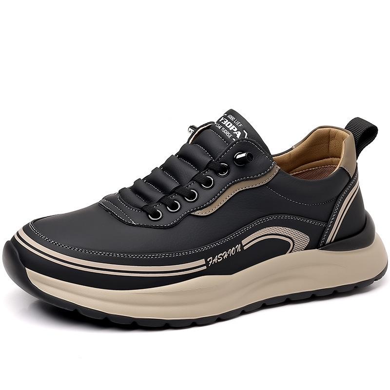 Men s Breathable Casual Shoes - Fashionable, Comfortable, and Lightweight with Soft Sole 42 чёрный