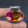Natural Bi-Color Tourmaline 925 Sterling Silver Jewelry Pendant 1.58" k3e04