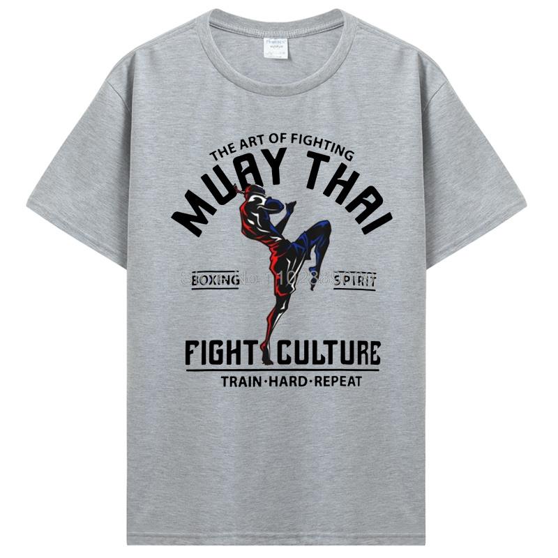 Summer Men Fashion Brand Cotton T Shirt Cool Muay Thai T-shirt Men Wai Kru Thailand Men Casual Tee TShirt Harajuku Tops