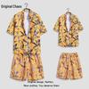 Hawaiian Floral Beach Resort Unisex Two-Piece Set: Loose Short Sleeve Shirt & Shorts