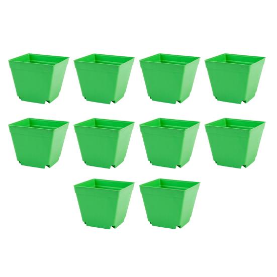 10Pcs Quadrado Vaso de Plantas Viveiro Transplante Plantador Recipiente Cesta de Jardim