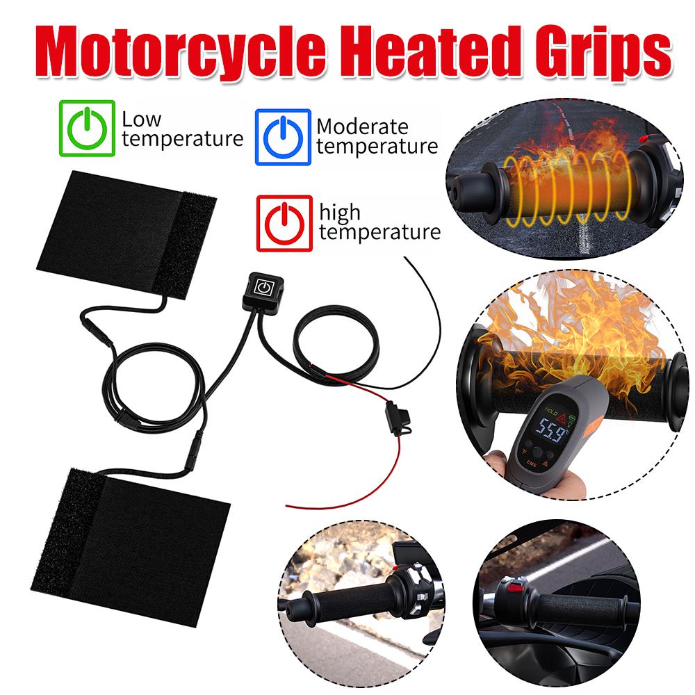 Motorrad Lenkergriff Wasserdichte Lenkerheizung Abdeckung 12V Heizgriff Elektrische Heizgriff Abdeckung Motorrad Griffheizung