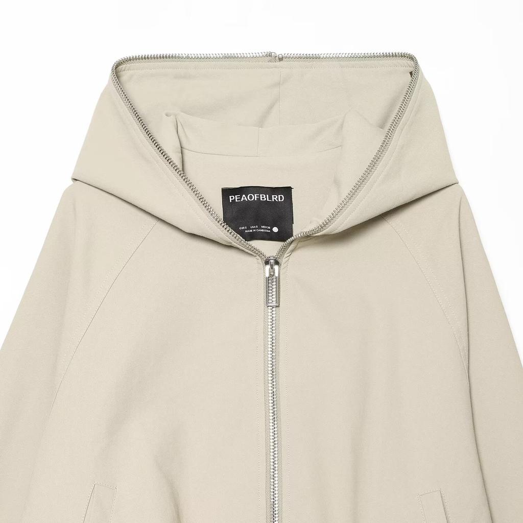 New, casual temperament simple long-sleeved hooded zipper jacket 160012