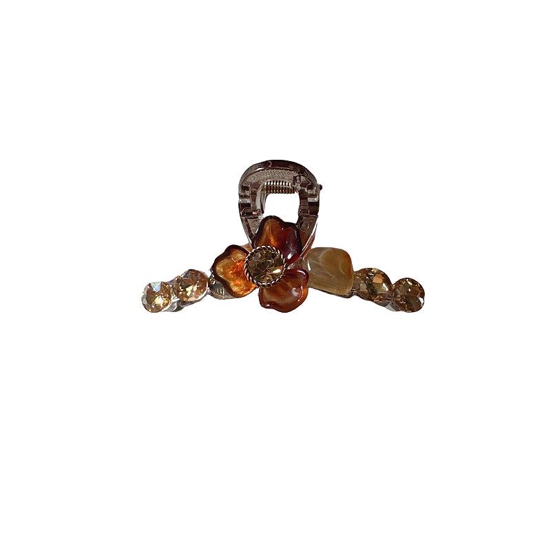 Korean Luxury Style Elegant Flower Diamond Acrylic Hairpin