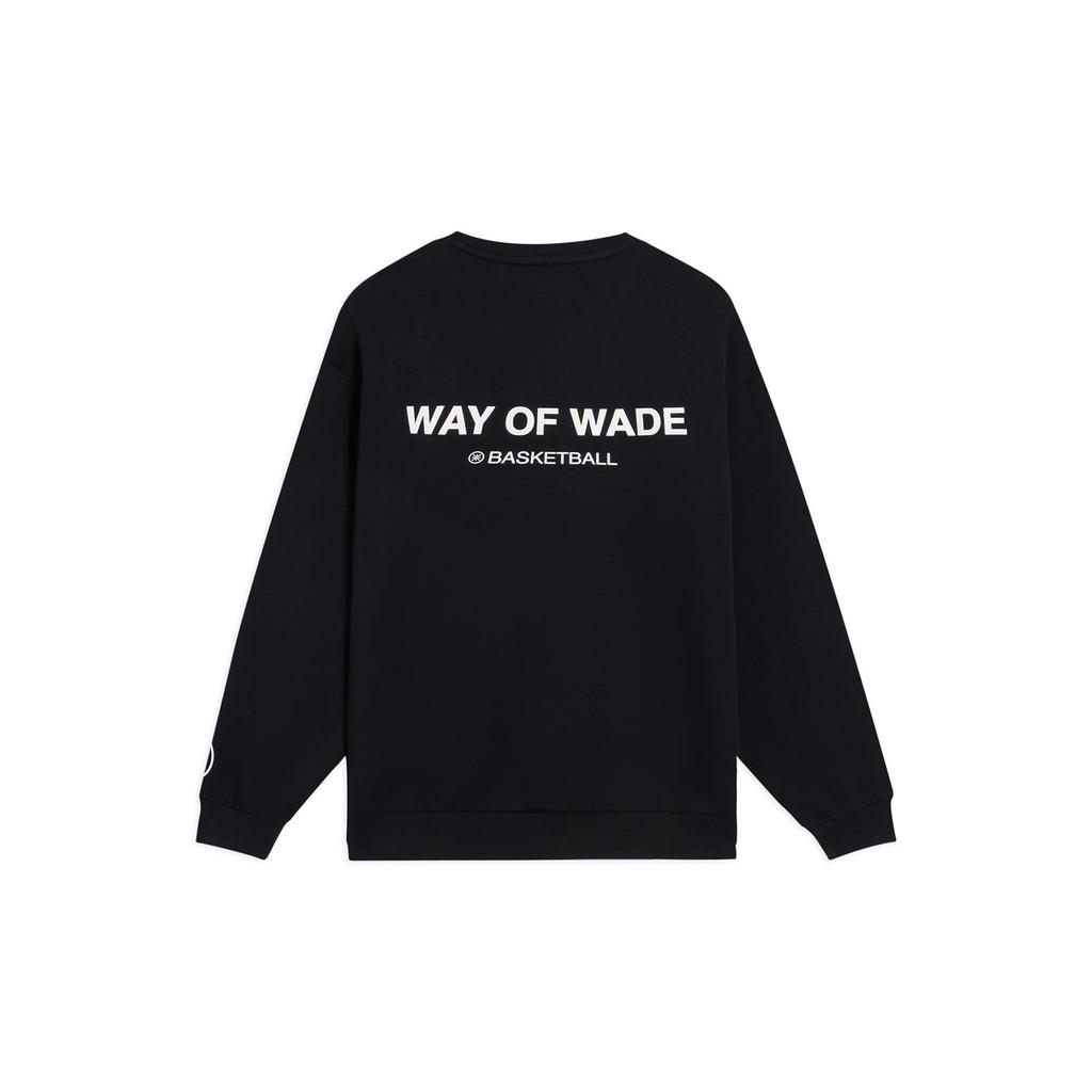 Li Ning Sweatshirts Men's Black Crew Neck Moderate Regular AWDS813-4