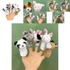 Cute Bunny Plush Finger Puppet Toy Set For Kids Soft Short Plush Fill White 9cm